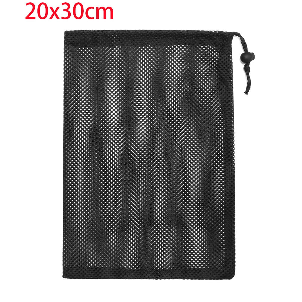 Durable Nylon Mesh Drawstring Bag Multi Purpose Outdoor Travel Stuff Sack Storage Bag Camping Bottle Pot Pan Carrier Pouch - Ammpoure