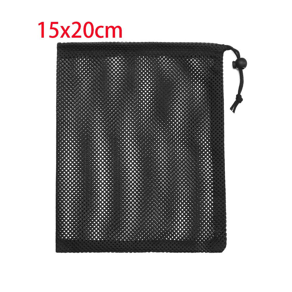 Durable Nylon Mesh Drawstring Bag Multi Purpose Outdoor Travel Stuff Sack Storage Bag Camping Bottle Pot Pan Carrier Pouch - Ammpoure