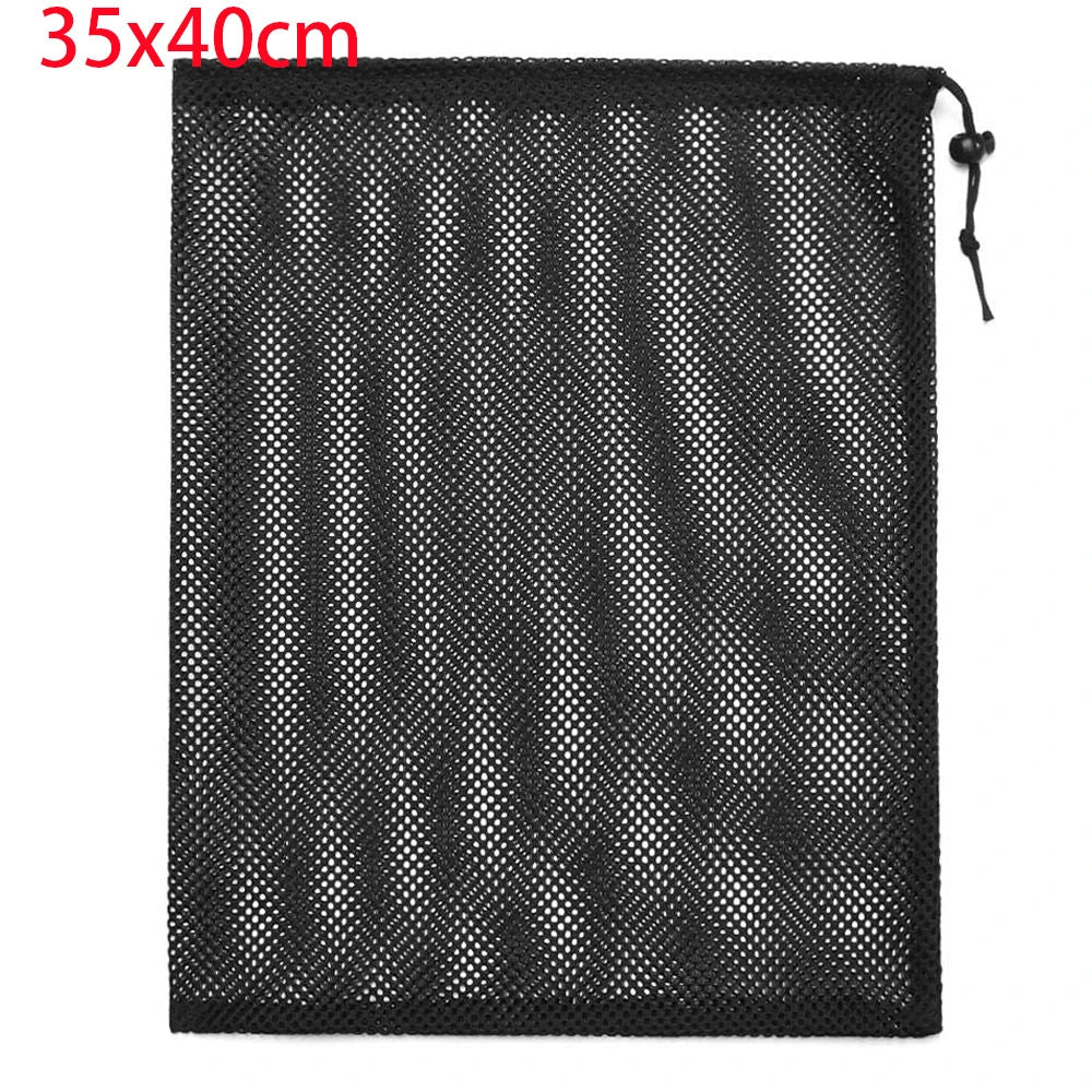 Durable Nylon Mesh Drawstring Bag Multi Purpose Outdoor Travel Stuff Sack Storage Bag Camping Bottle Pot Pan Carrier Pouch - Ammpoure