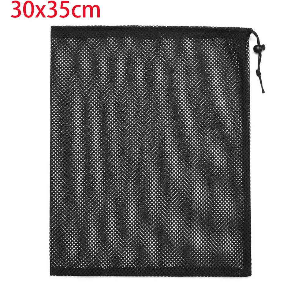 Durable Nylon Mesh Drawstring Bag Multi Purpose Outdoor Travel Stuff Sack Storage Bag Camping Bottle Pot Pan Carrier Pouch - Ammpoure