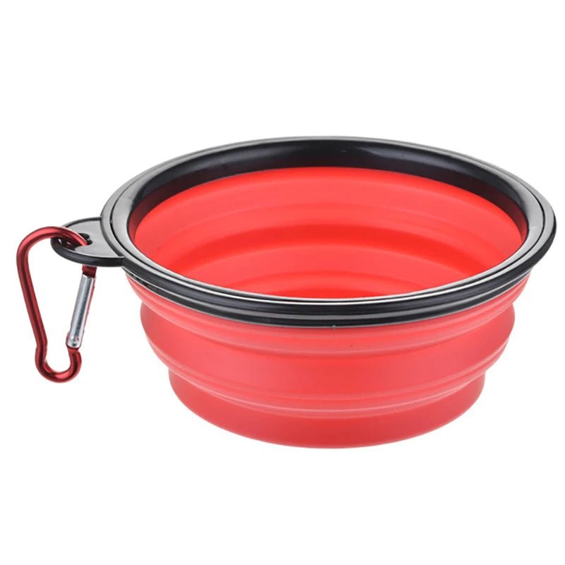 Durable TPR Portable Pet Food Bowl USA for Cats & Dogs, Collapsible Travel Water & Food Bowl for Outdoor Pet Use - Ammpoure