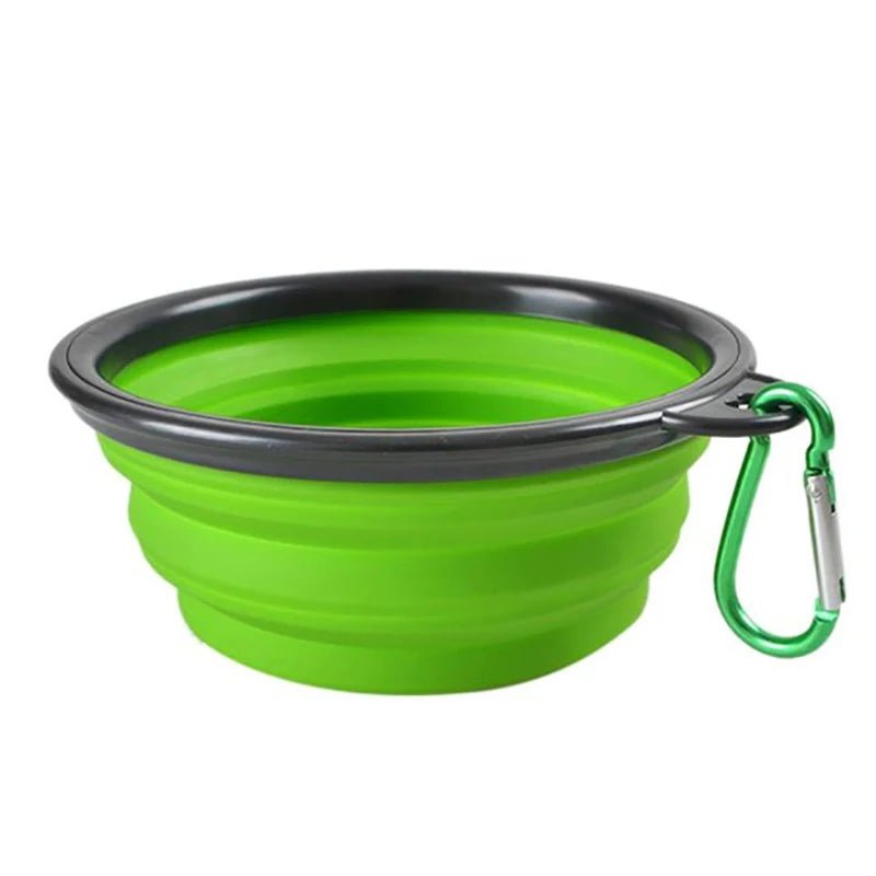 Durable TPR Portable Pet Food Bowl USA for Cats & Dogs, Collapsible Travel Water & Food Bowl for Outdoor Pet Use - Ammpoure