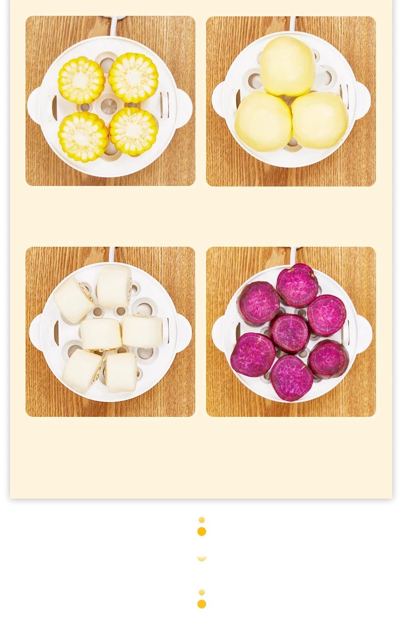 Egg Cooker Multifunctional Electric Egg Boiler Double Layers Egg Cooker Mini Steamer Poacher Kitchen Cooking Breakfast Machine - Ammpoure