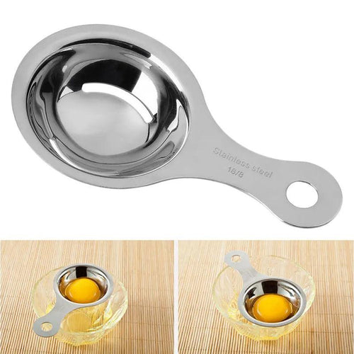 Egg White Separator Stainless Steel Tools Eggs Yolk Filter Gadgets Kitchen Accessories Separating Funnel Spoon Divider Utensils - Ammpoure Wellbeing 🇬🇧