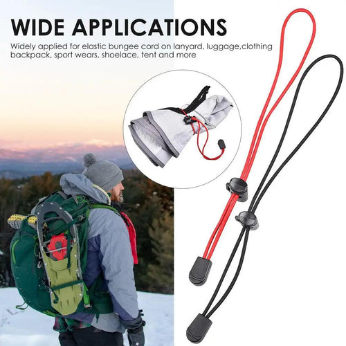 Elastic Rope Strong High Quality Durable Plastic Buckle Lightweight Elastic Rope for Outdoor Backpack Hiking Stick Holder - Ammpoure Wellbeing 🇬🇧