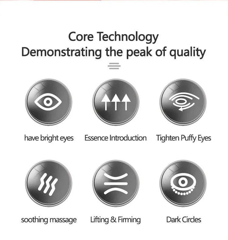 Electric Eye Massager with Micro - Vibration Tech Eye Face Beauty Relieving Eye Dark Circles Eyebags Eye Lifting Massage Device - Ammpoure