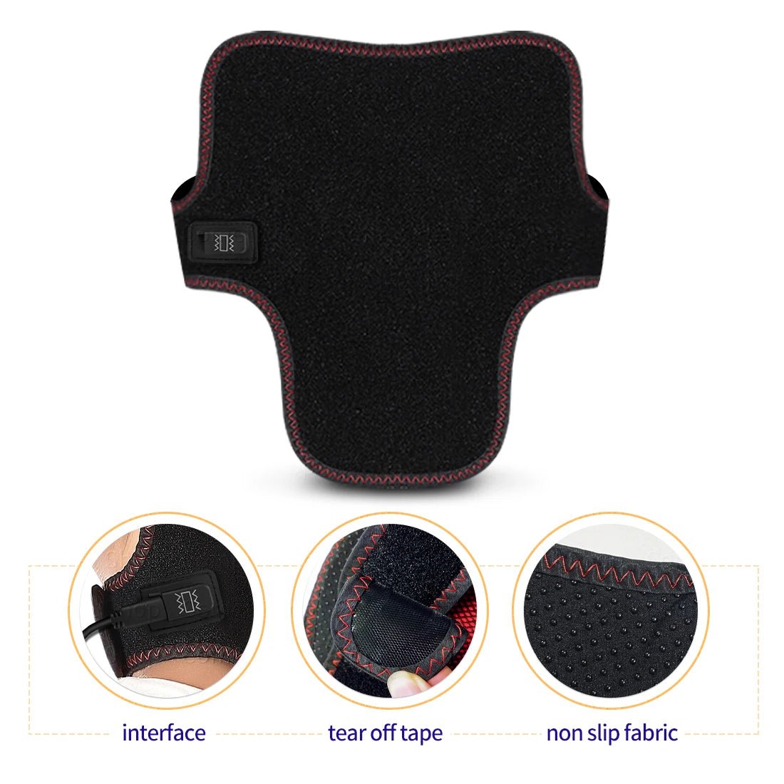 Electric Heated Neck Protection Belt with Three Adjustable Temperature Levels for Warmth And Neck Massage Relaxation - Ammpoure