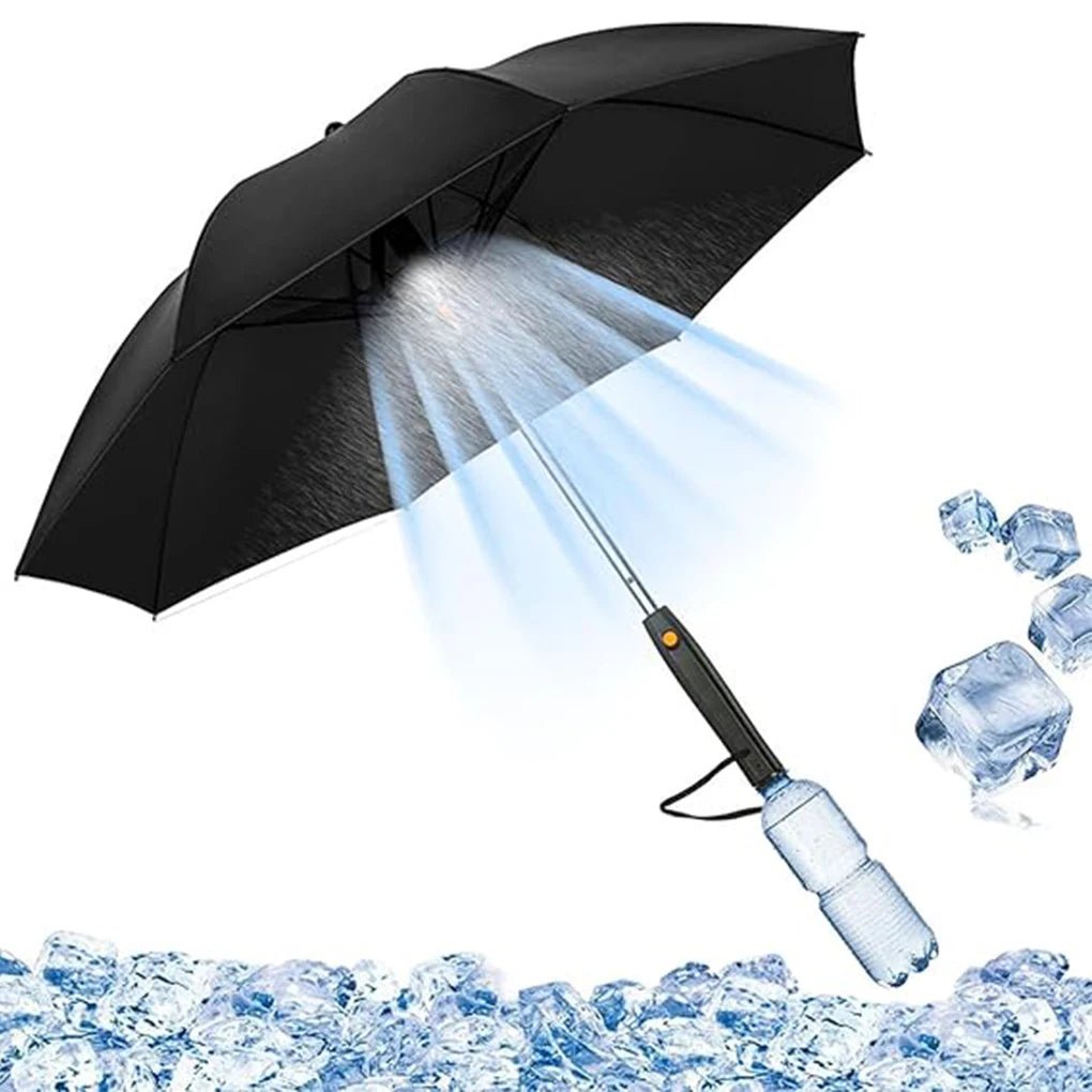 Electric Umbrella Umbrella With Fan USB Rechargeable Battery Portable Fan Umbrella With Mist Spray Umbrella For Summer Walking - Ammpoure