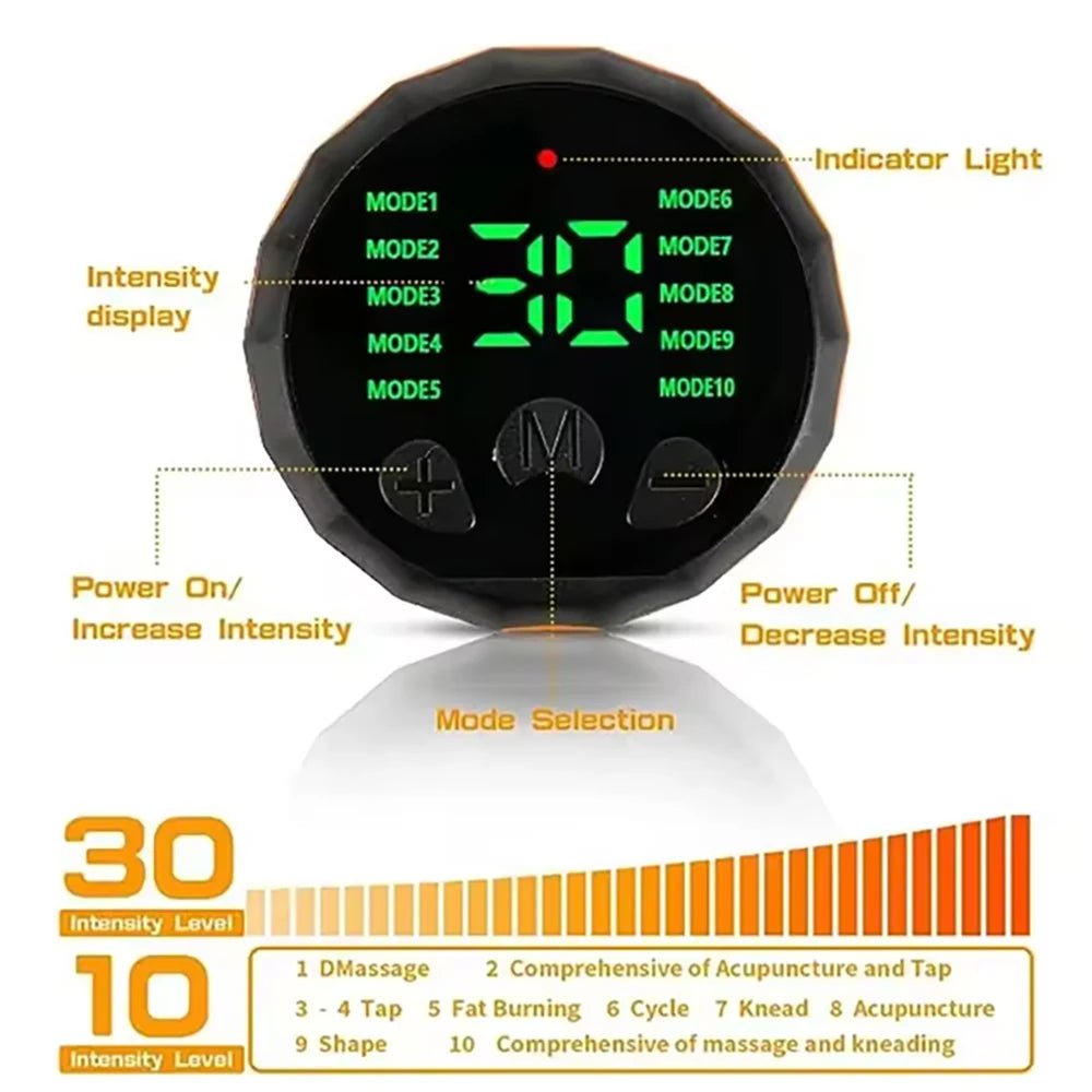 EMS Abdominal Toning Belt Electric Muscle Stimulator Toner ABS Abdominal Waist Shaping Massage Lose Weight Body Slimming Fitness - Ammpoure