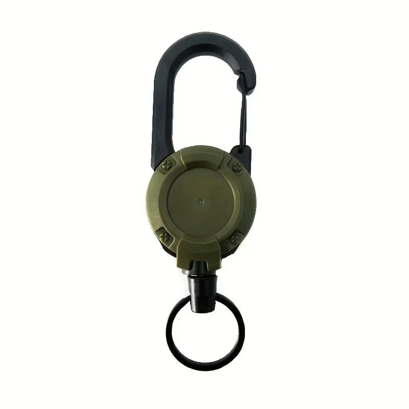Extendable Retractable Holders Keychain Badge Reels Heavy Duty Clip With Carabiner Key Chain For Men Outdoor Bags - Ammpoure