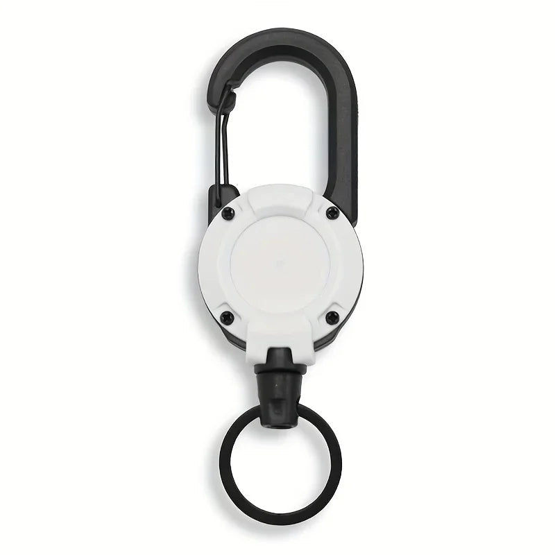 Extendable Retractable Holders Keychain Badge Reels Heavy Duty Clip With Carabiner Key Chain For Men Outdoor Bags - Ammpoure