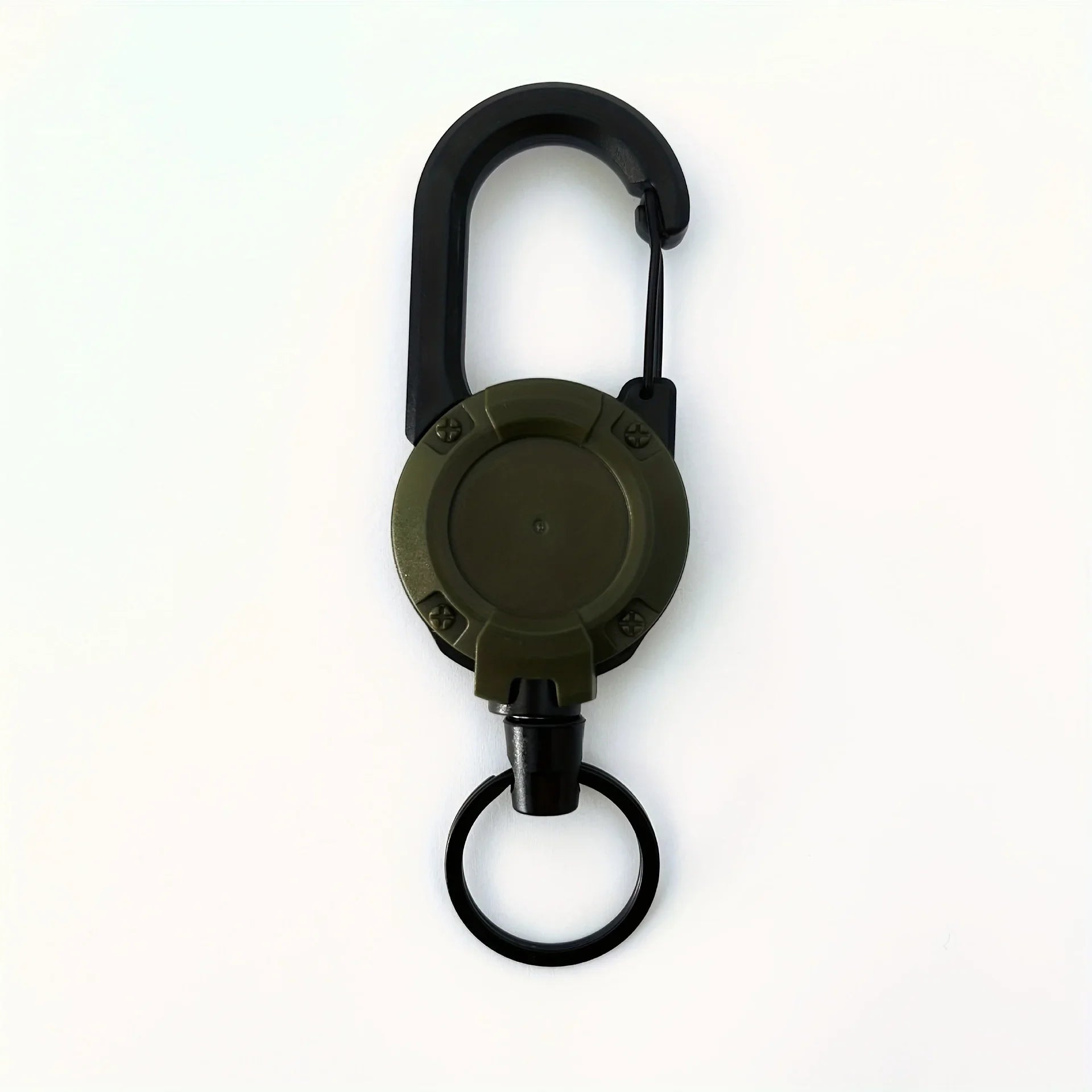 Extendable Retractable Holders Keychain Badge Reels Heavy Duty Clip With Carabiner Key Chain For Men Outdoor Bags - Ammpoure