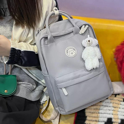 Fashion Women Large Capacity Backpack For Teenagers Black School Bag Female Business Travel Bookbag Girl Waterproof - Ammpoure Wellbeing 🇬🇧