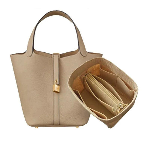 Felt Cloth Insert Bag Organizer Makeup Handbag Organizer Travel Inner Purse Portable Cosmetic Bags - Ammpoure Wellbeing 🇬🇧
