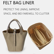 Load image into Gallery viewer, Felt Cloth Insert Bag Organizer Makeup Handbag Organizer Travel Inner Purse Portable Cosmetic Bags - Ammpoure Wellbeing 🇬🇧
