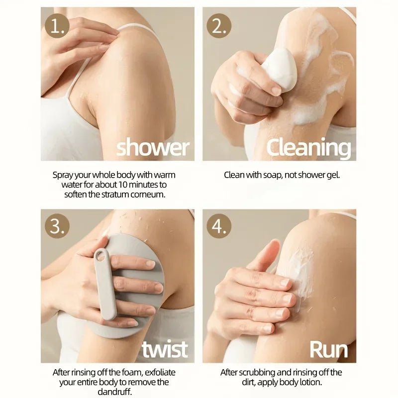 Finger-Design Silicone Shower Scrub Gloves USA Painless Exfoliating Dead-Skin & Mud Remover Body Bath Tool - Ammpoure