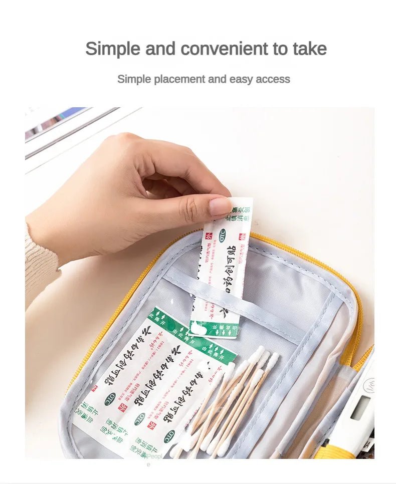 First Aid Kit Pouch Home Medicine Storage Bag Suitable For Outdoor Travel Medical Bag Home Rescue Emergency Survival Kit - Ammpoure
