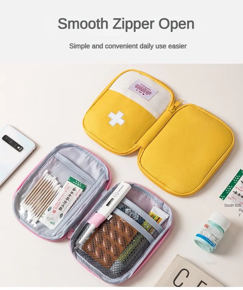 First Aid Kit Pouch Home Medicine Storage Bag Suitable For Outdoor Travel Medical Bag Home Rescue Emergency Survival Kit - Ammpoure