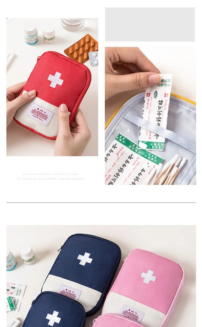 First Aid Kit Pouch Home Medicine Storage Bag Suitable For Outdoor Travel Medical Bag Home Rescue Emergency Survival Kit - Ammpoure