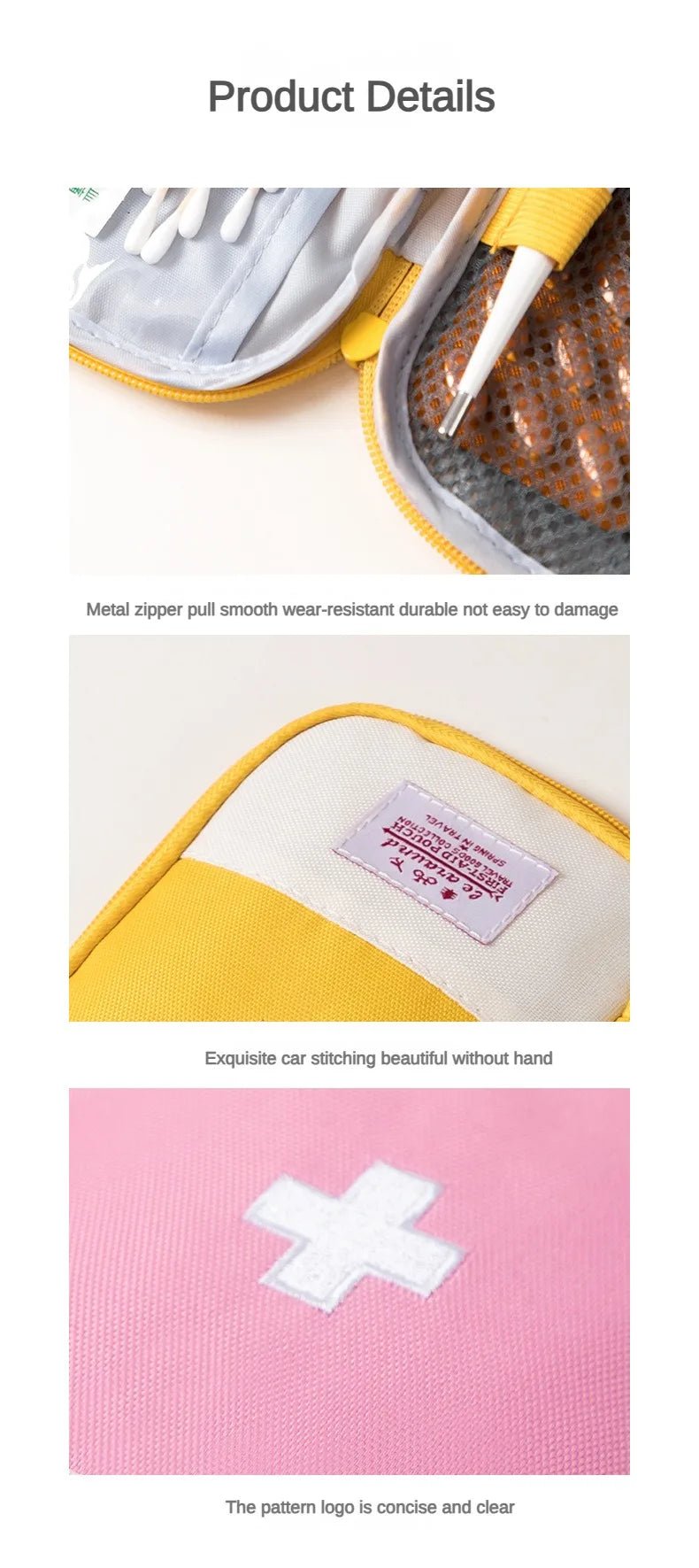 First Aid Kit Pouch Home Medicine Storage Bag Suitable For Outdoor Travel Medical Bag Home Rescue Emergency Survival Kit - Ammpoure