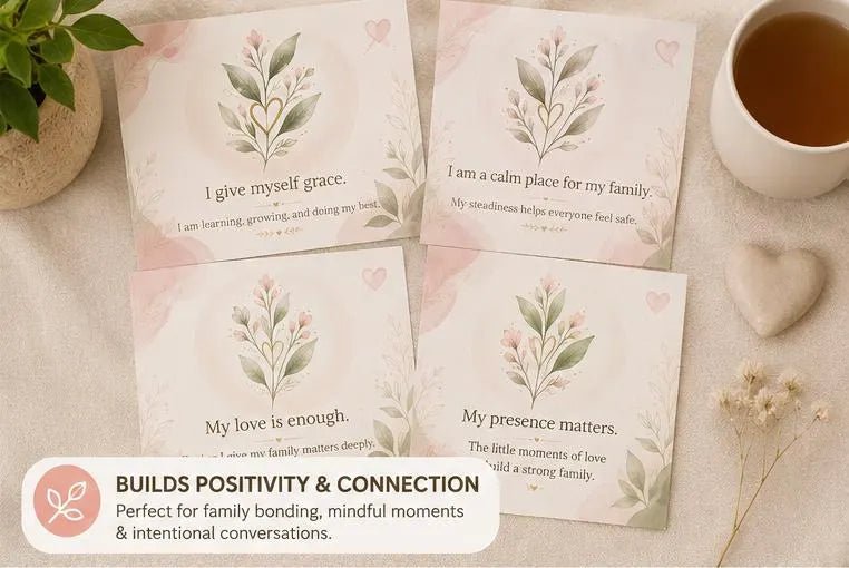 Gentle Motherhood Positive Affirmation Cards, Mindful Parenting Deck, Encouraging New Mom Gift, Self Care Routine Template, PDF - Ammpoure