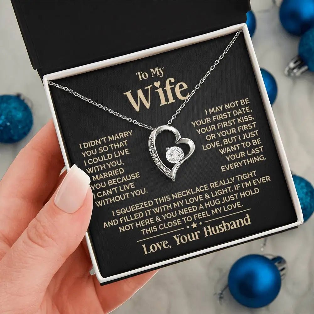 Gifts To My Love Wife Heart Necklace Fashion Jewelry Women Girl Fusional - Ammpoure
