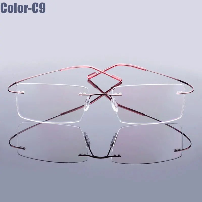 Gmei Optical Fashion Rimless Glasses Frame Canada Memory Alloy Prescription Eyeglasses Ultralight Flexible Frames 9 Colors T8089 - Ammpoure