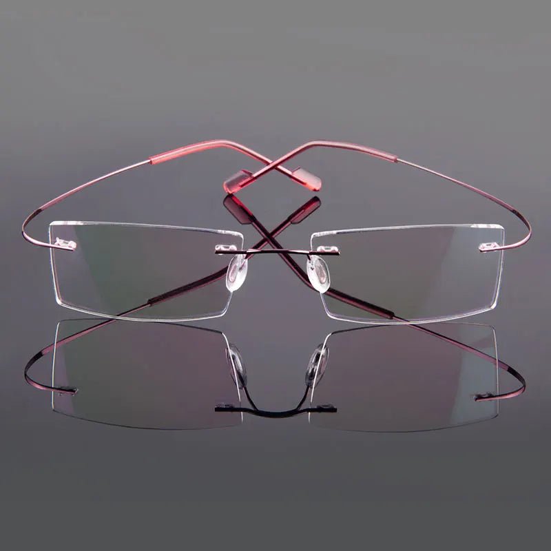 Gmei Optical Fashion Rimless Glasses Frame Canada Memory Alloy Prescription Eyeglasses Ultralight Flexible Frames 9 Colors T8089 - Ammpoure