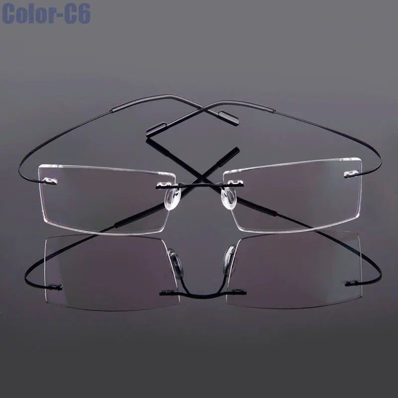 Gmei Optical Fashion Rimless Glasses Frame Canada Memory Alloy Prescription Eyeglasses Ultralight Flexible Frames 9 Colors T8089 - Ammpoure