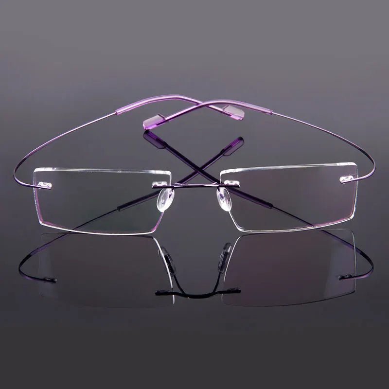 Gmei Optical Fashion Rimless Glasses Frame Canada Memory Alloy Prescription Eyeglasses Ultralight Flexible Frames 9 Colors T8089 - Ammpoure