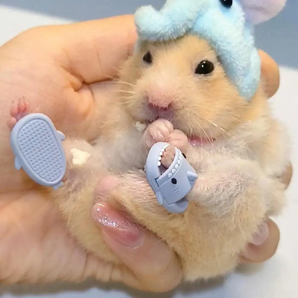 Hamster Costume Shoes Cute Shark Slippers Cosplay Suit Small Pet Fun Clothes Guinea Pigs Cosplay Assessories For Real Pets - Ammpoure Wellbeing