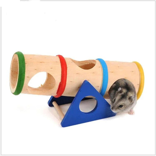 Hamster Toys Wooden Colorful Funny Seesaw Mouse Chinchilla Gerbil Hedgehog Cage House Pet Accessories Articles for Pets - Ammpoure Wellbeing 🇬🇧