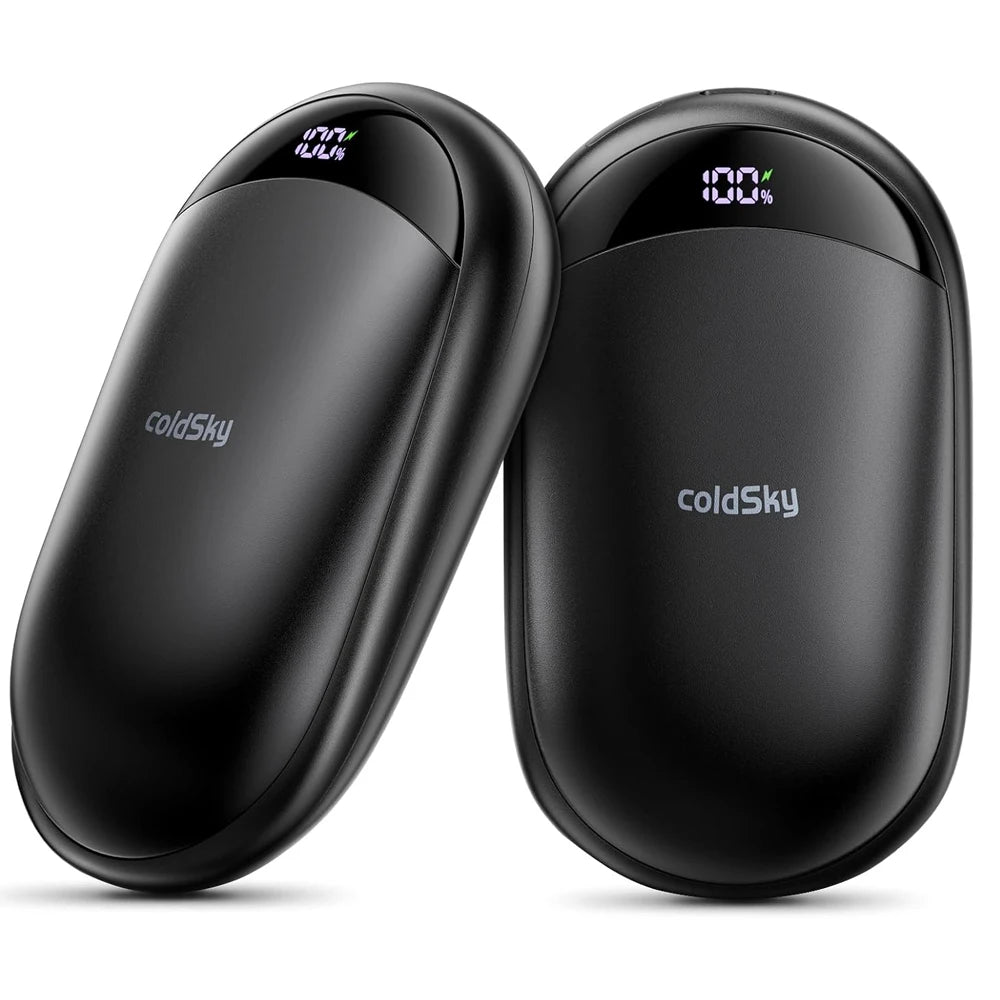 Hand Warmers Rechargeable 2 Pack Magnetic 3 Settings Fast Heating Electric Portable Pocket Heater for Women Men Outdoor Camping - Ammpoure