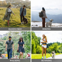 Load image into Gallery viewer, Hands Free Dog Leash for Running Walking Reflective Leash with Waist Bag Retractable Elastic Belt Dog Traction Rope Pet Products - Ammpoure Wellbeing 🇬🇧

