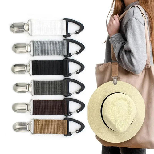 Hat Clip on Bag for Traveling Hanging on Bag Handbag Backpack Luggage Hat Holder Kids Adults Outdoor Travel Beach Accessories - Ammpoure Wellbeing 🇬🇧