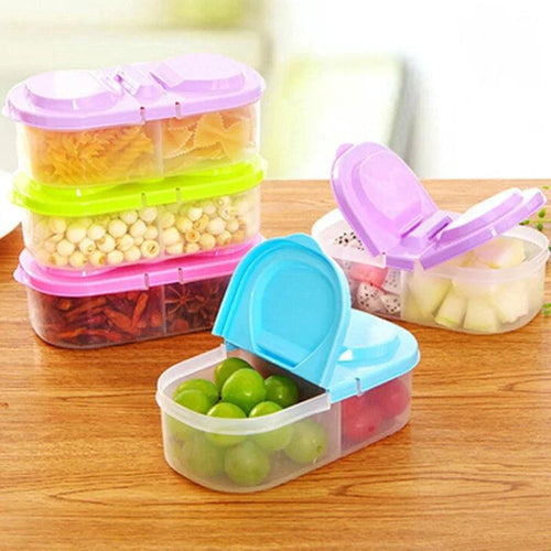 Healthy Plastic Food Container Portable Lunch Box Capacity Camping Picnic Food Fruit Container Storage Box for kids Dinnerware - Ammpoure Wellbeing 🇬🇧