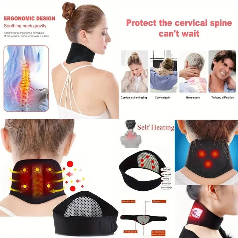 Heating Neck Medium Soft Portable Cervical Pillow Heat Therapy for Tingling, Pain ,Protecting Cervical Spine/// - Ammpoure