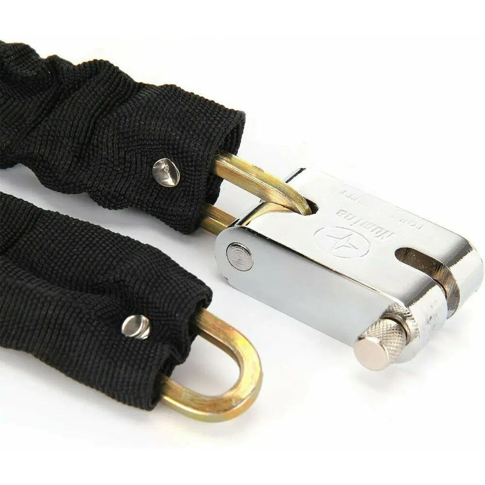Heavy Duty Motorcycle Lock Anti - theft Bike Lock Strength Security Lock Road Accessories Motorbike Steel Chain Lock Padlock - Ammpoure