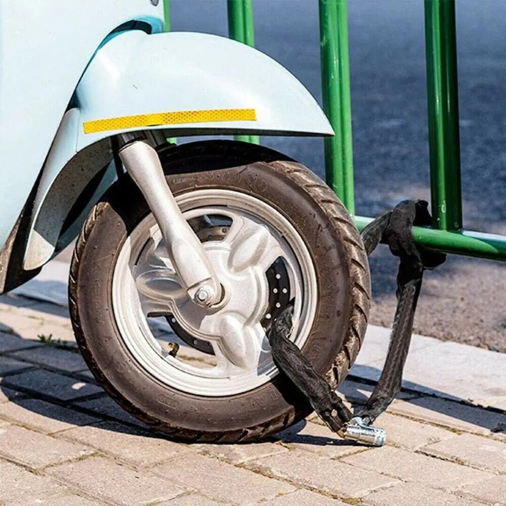 Heavy Duty Motorcycle Lock Anti - theft Bike Lock Strength Security Lock Road Accessories Motorbike Steel Chain Lock Padlock - Ammpoure