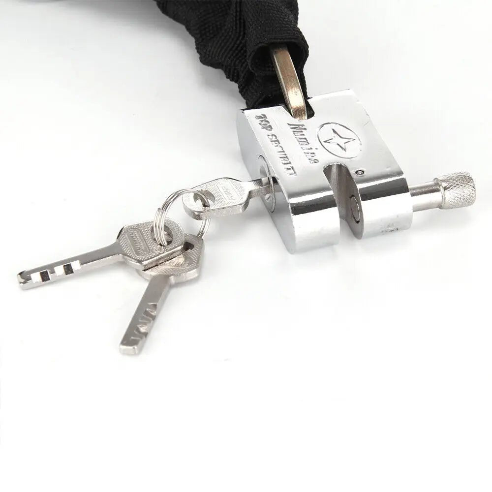 Heavy Duty Motorcycle Lock Anti - theft Bike Lock Strength Security Lock Road Accessories Motorbike Steel Chain Lock Padlock - Ammpoure