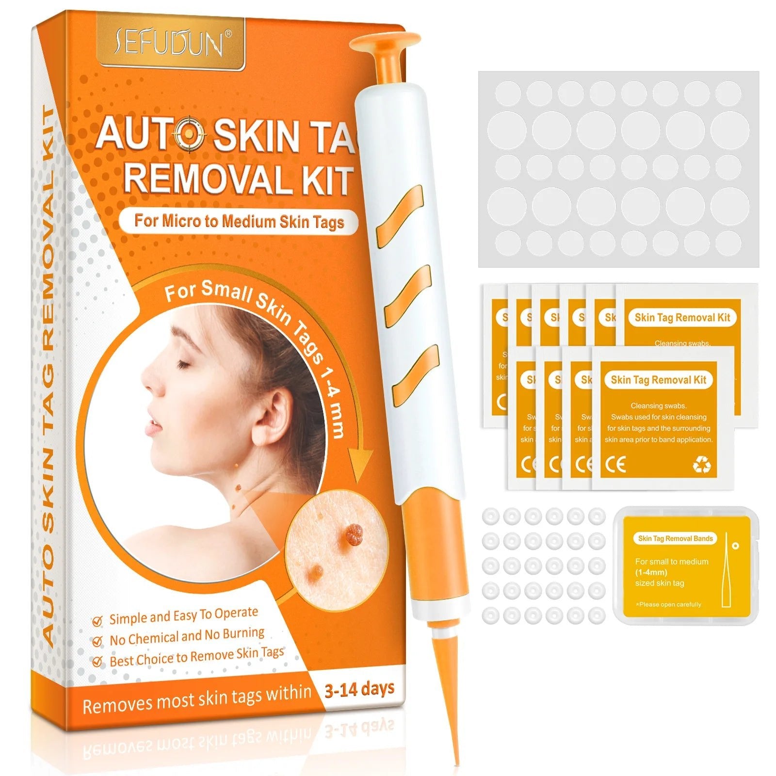 Home Use Painless Safe Skin Tag Mole Wart Spot Removal Equipment for Smooth Skin Wart Remover Eyelid Lifting Acne Treatment Pen - Ammpoure