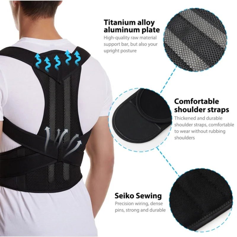 Humpback Posture Corrector, Scoliosis Corrector, Student Posture Trainer for Humpback Prevention, Unisex Sitting Posture Correct - Ammpoure