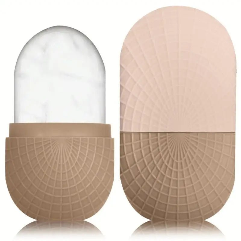 Ice Roller For Face And Eyes Silicone Ice Mold Massager Cooling And Firming Facial Skin Ice Roller Leak - proof Reusable - Ammpoure