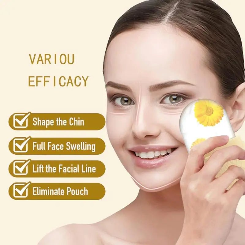 Ice Roller For Face And Eyes Silicone Ice Mold Massager Cooling And Firming Facial Skin Ice Roller Leak - proof Reusable - Ammpoure