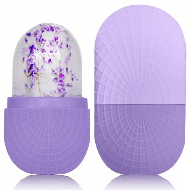 Ice Roller For Face And Eyes Silicone Ice Mold Massager Cooling And Firming Facial Skin Ice Roller Leak - proof Reusable - Ammpoure