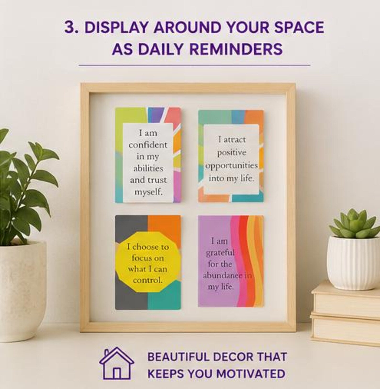 Printable Positive Affirmation Cards, Daily Inspiration Quotes Template, Self Care Gift for Women, Journal & Planner Inserts, Digital PDF