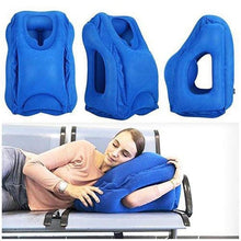 Load image into Gallery viewer, Inflatable Air Cushion Travel Pillow Headrest Chin Support Cushions for Airplane Plane Office Rest Neck Nap Pillows - Ammpoure Wellbeing 🇬🇧

