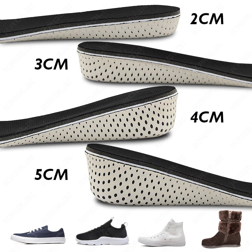 Invisible Height Increase Insoles USA Men & Women EVA Memory Foam Heel Lifting 2/3/4/5CM Taller Cushion Heightening Shoe Pads - Ammpoure