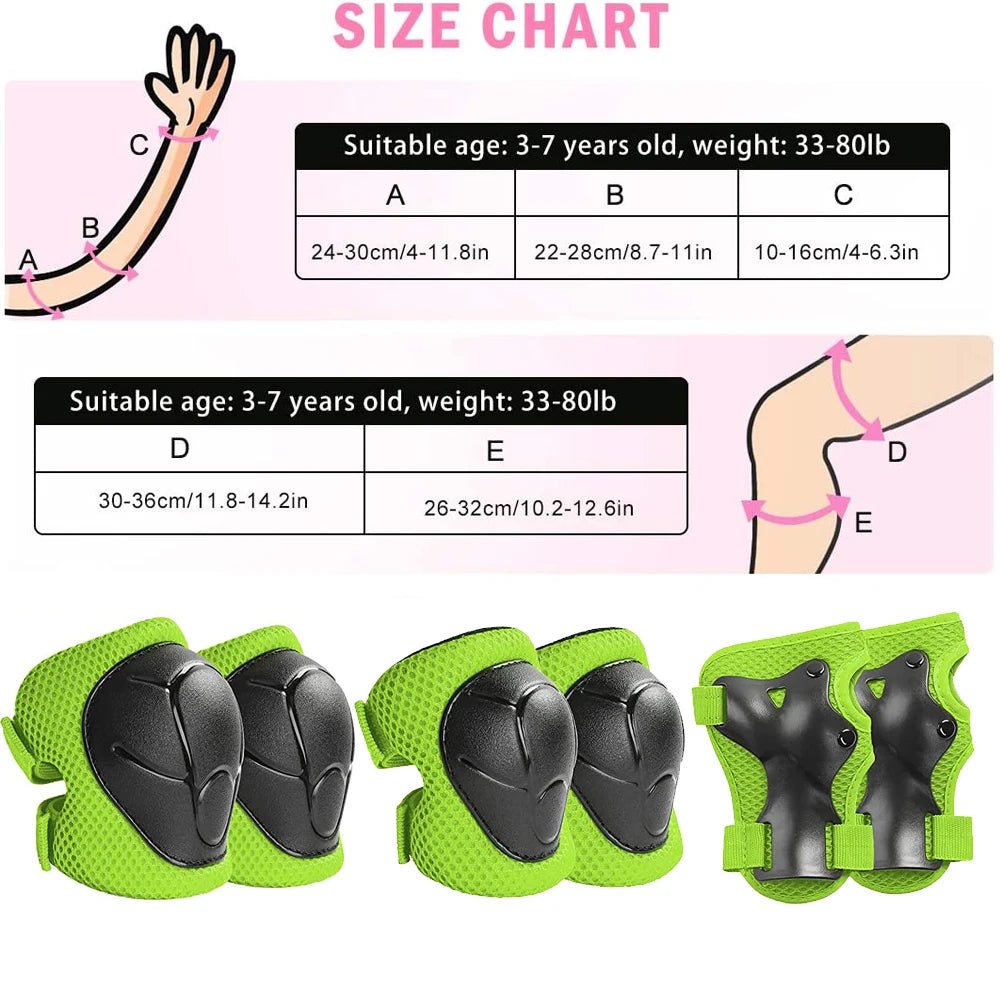 Kids Knee Pads Elbow Pads Guards Protective Gear Set Safety Gear for Roller Skates Cycling Bike Skateboard Inline Riding Sports - Ammpoure