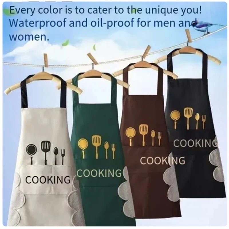 Kitchen Household Cooking Apron Canada Men Women Oil-Proof Waterproof Adult Waist Fashion Coffee Overalls Kitchen Supplies - Ammpoure